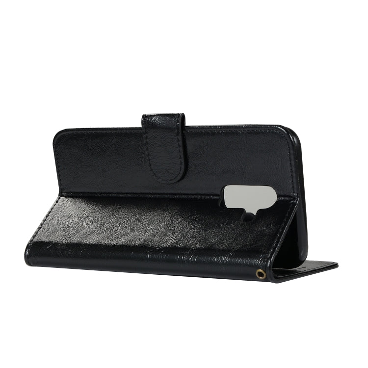 For Xiaomi Pocophone F1 Retro Copper Button Crazy Horse Horizontal Flip PU Leather Case with Holder & Card Slots & Wallet & Lanyard