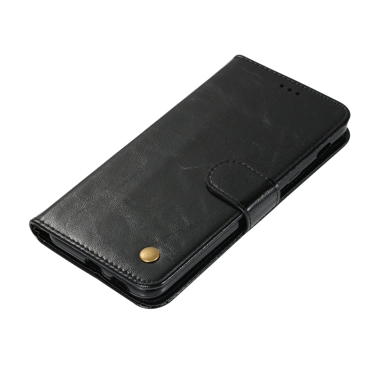 For Xiaomi Pocophone F1 Retro Copper Button Crazy Horse Horizontal Flip PU Leather Case with Holder & Card Slots & Wallet & Lanyard