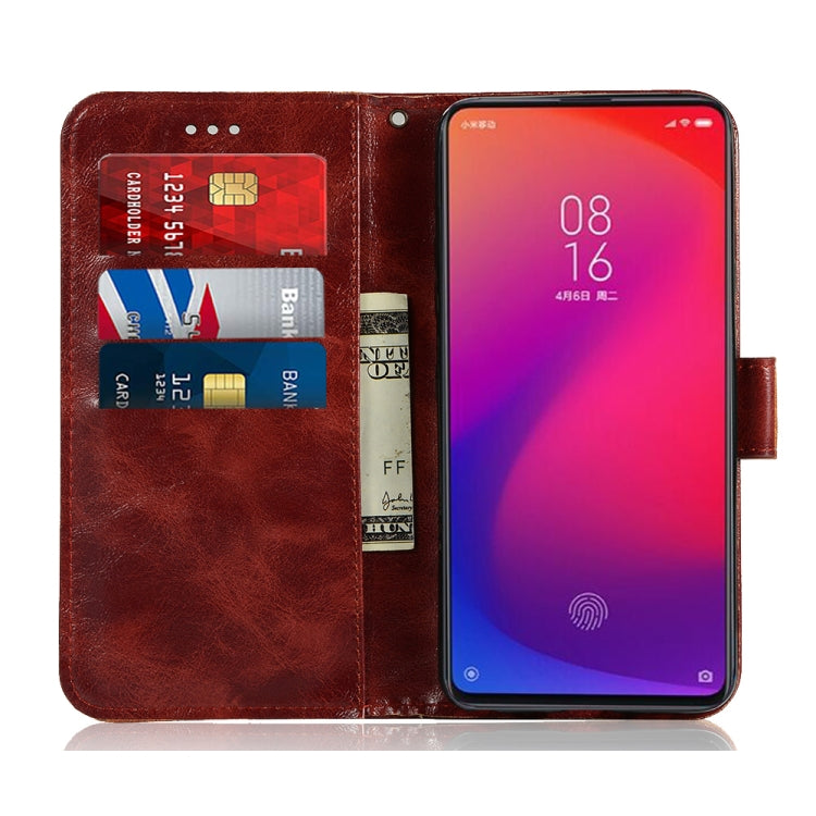 For Xiaomi Redmi K20 Pro Retro Copper Button Crazy Horse Horizontal Flip PU Leather Case with Holder & Card Slots & Wallet & Lanyard