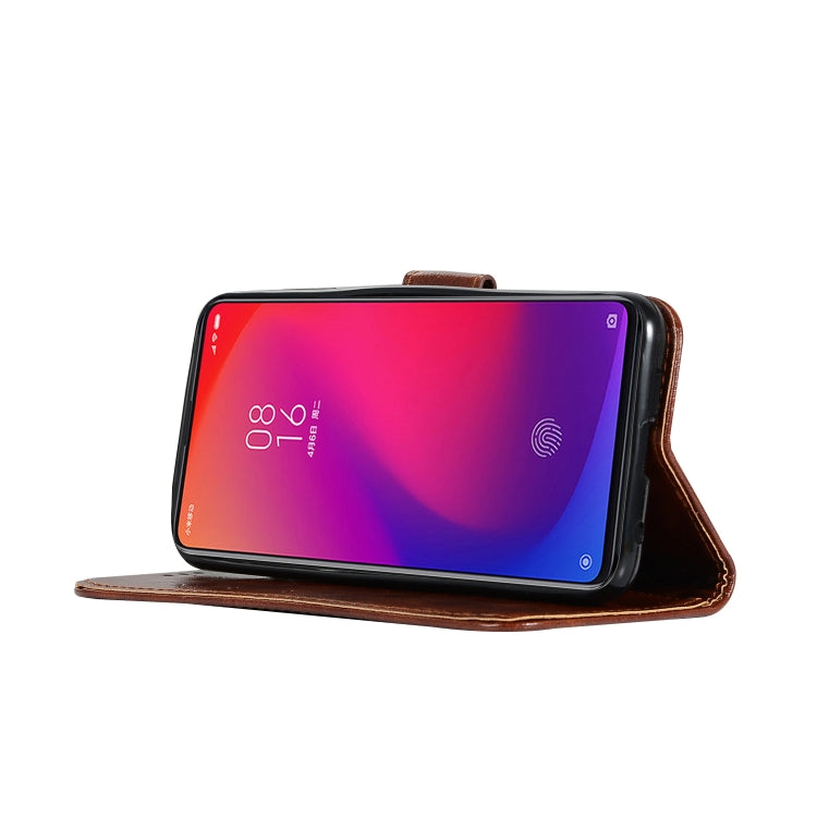 For Xiaomi Redmi K20 Pro Retro Copper Button Crazy Horse Horizontal Flip PU Leather Case with Holder & Card Slots & Wallet & Lanyard