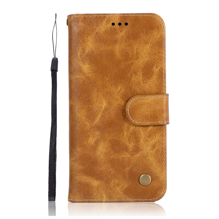 For Xiaomi Redmi K20 Pro Retro Copper Button Crazy Horse Horizontal Flip PU Leather Case with Holder & Card Slots & Wallet & Lanyard