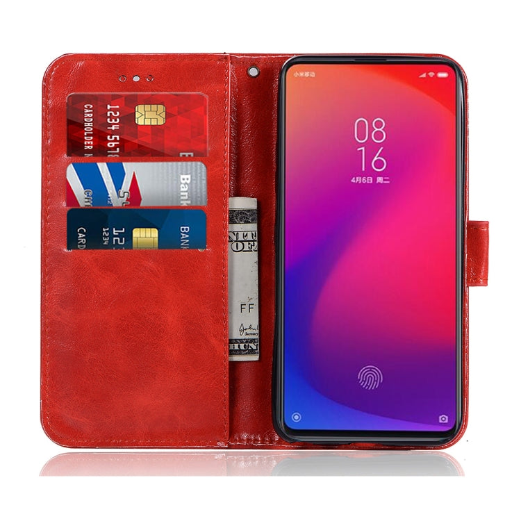 For Xiaomi Redmi K20 Pro Retro Copper Button Crazy Horse Horizontal Flip PU Leather Case with Holder & Card Slots & Wallet & Lanyard