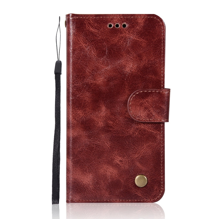 For Xiaomi Redmi 3S Retro Copper Button Crazy Horse Horizontal Flip PU Leather Case with Holder & Card Slots & Wallet & Lanyard
