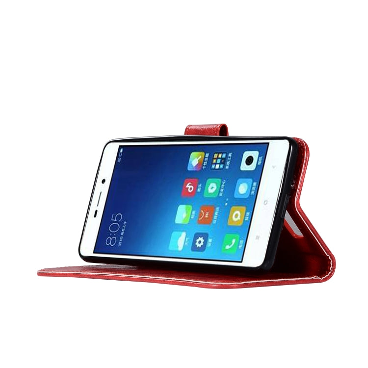 For Xiaomi Redmi 3S Retro Copper Button Crazy Horse Horizontal Flip PU Leather Case with Holder & Card Slots & Wallet & Lanyard