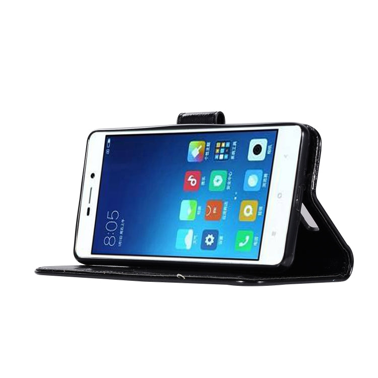 For Xiaomi Redmi 3S Retro Copper Button Crazy Horse Horizontal Flip PU Leather Case with Holder & Card Slots & Wallet & Lanyard