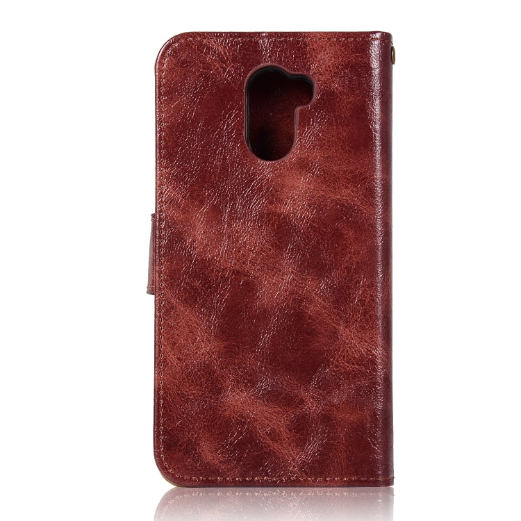 For Xiaomi Redmi 4 Retro Copper Button Crazy Horse Horizontal Flip PU Leather Case with Holder & Card Slots & Wallet & Lanyard