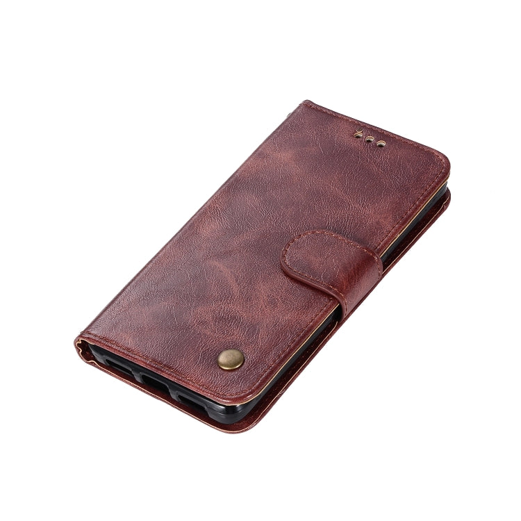For Xiaomi Redmi 4 Retro Copper Button Crazy Horse Horizontal Flip PU Leather Case with Holder & Card Slots & Wallet & Lanyard