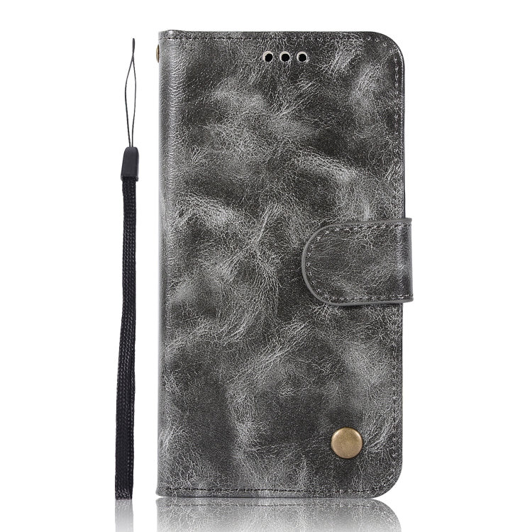 For Xiaomi Redmi 4 Retro Copper Button Crazy Horse Horizontal Flip PU Leather Case with Holder & Card Slots & Wallet & Lanyard