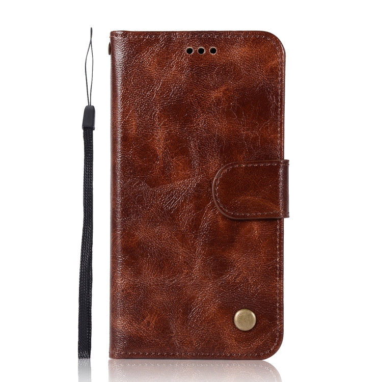 For Xiaomi Redmi 4 Retro Copper Button Crazy Horse Horizontal Flip PU Leather Case with Holder & Card Slots & Wallet & Lanyard