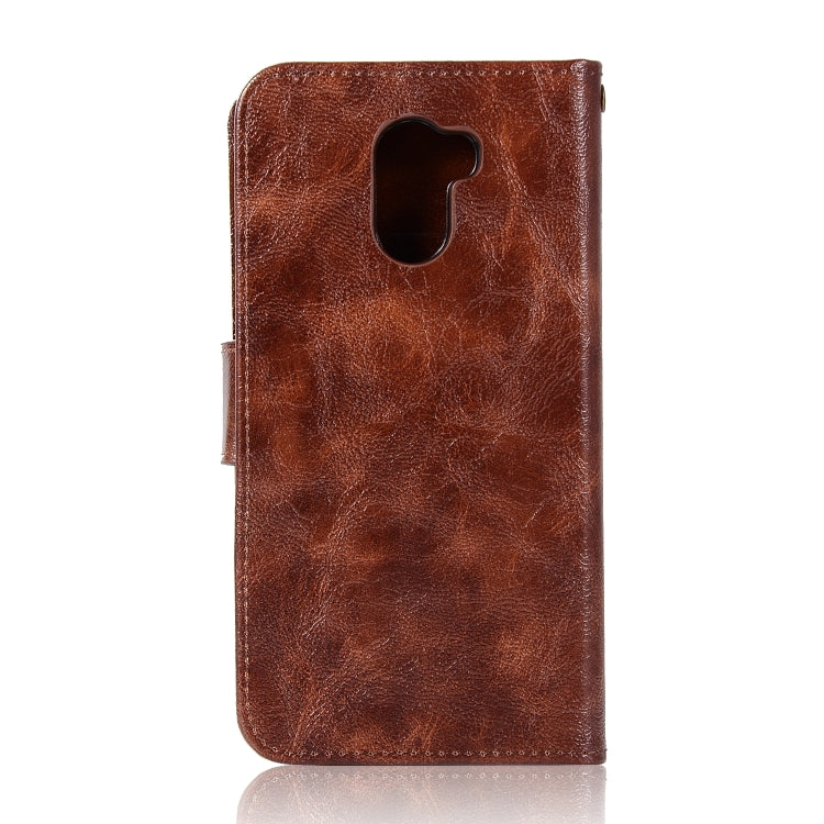 For Xiaomi Redmi 4 Retro Copper Button Crazy Horse Horizontal Flip PU Leather Case with Holder & Card Slots & Wallet & Lanyard