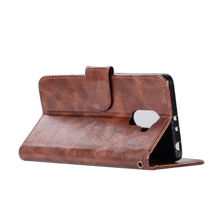 For Xiaomi Redmi 4 Retro Copper Button Crazy Horse Horizontal Flip PU Leather Case with Holder & Card Slots & Wallet & Lanyard