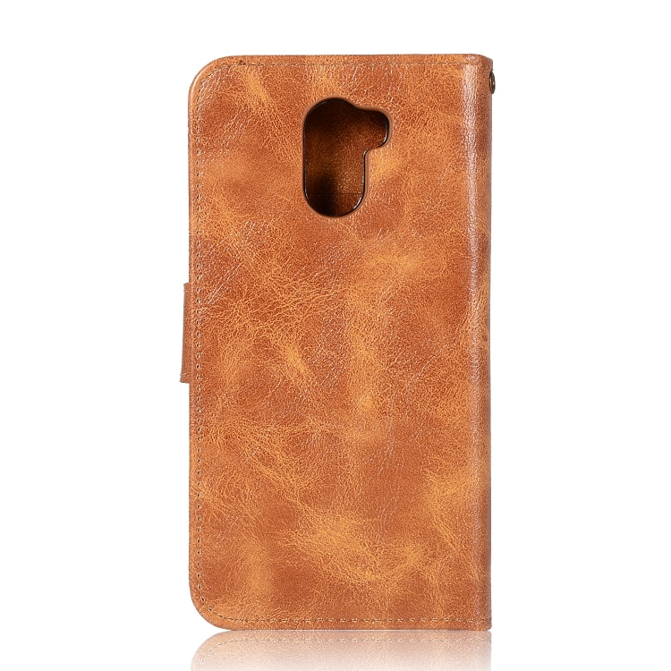 For Xiaomi Redmi 4 Retro Copper Button Crazy Horse Horizontal Flip PU Leather Case with Holder & Card Slots & Wallet & Lanyard