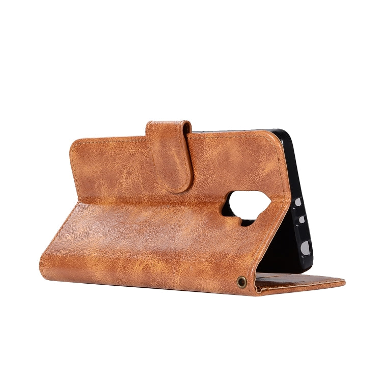 For Xiaomi Redmi 4 Retro Copper Button Crazy Horse Horizontal Flip PU Leather Case with Holder & Card Slots & Wallet & Lanyard