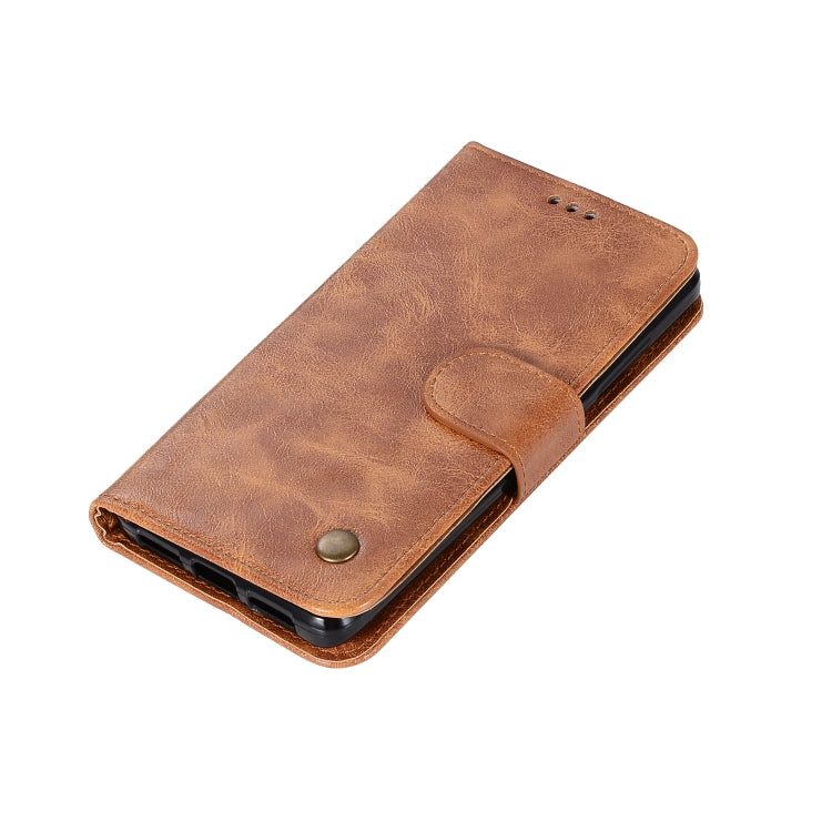 For Xiaomi Redmi 4 Retro Copper Button Crazy Horse Horizontal Flip PU Leather Case with Holder & Card Slots & Wallet & Lanyard