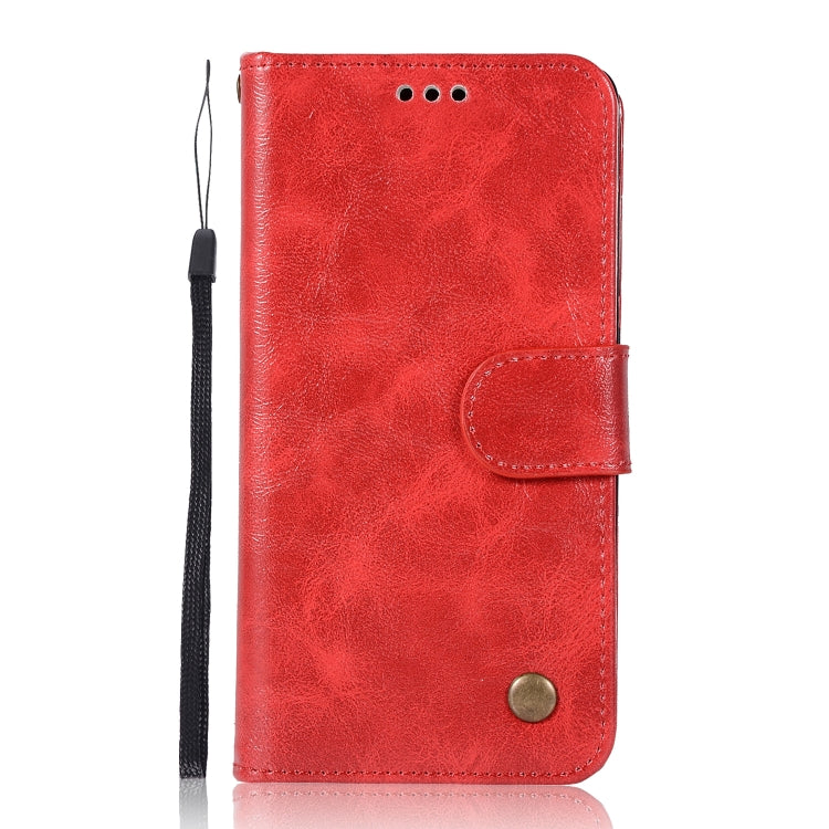 For Xiaomi Redmi 4 Retro Copper Button Crazy Horse Horizontal Flip PU Leather Case with Holder & Card Slots & Wallet & Lanyard