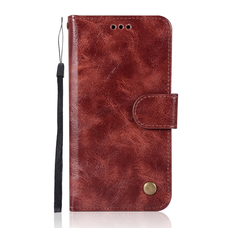 For Xiaomi Redmi 4A Retro Copper Button Crazy Horse Horizontal Flip PU Leather Case with Holder & Card Slots & Wallet & Lanyard