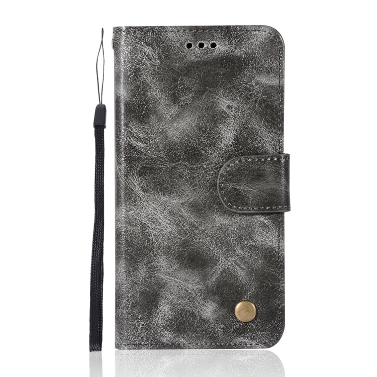 For Xiaomi Redmi 4A Retro Copper Button Crazy Horse Horizontal Flip PU Leather Case with Holder & Card Slots & Wallet & Lanyard