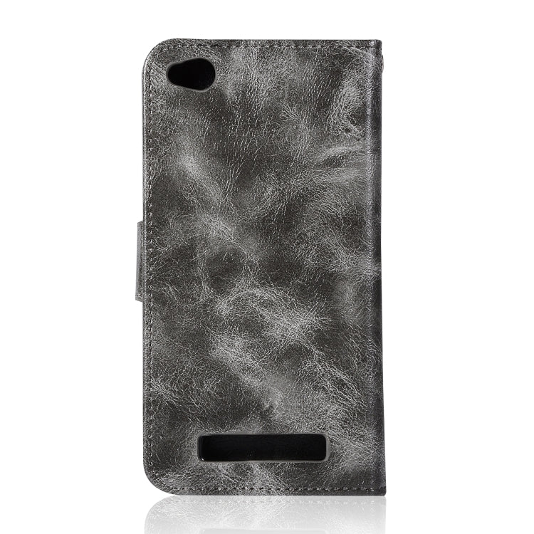 For Xiaomi Redmi 4A Retro Copper Button Crazy Horse Horizontal Flip PU Leather Case with Holder & Card Slots & Wallet & Lanyard