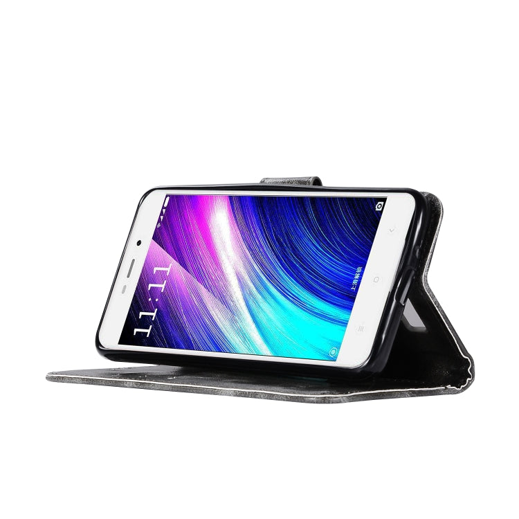 For Xiaomi Redmi 4A Retro Copper Button Crazy Horse Horizontal Flip PU Leather Case with Holder & Card Slots & Wallet & Lanyard