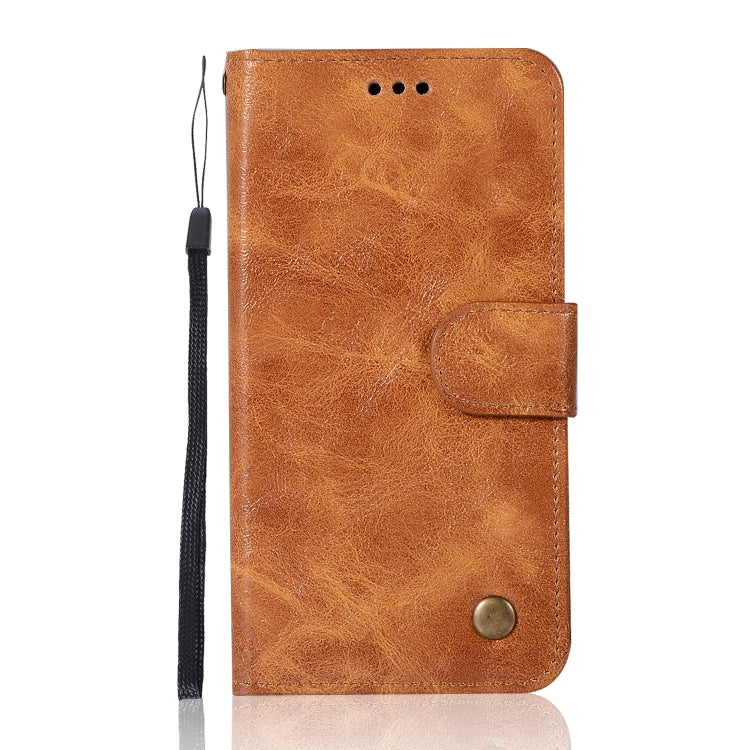 For Xiaomi Redmi 4A Retro Copper Button Crazy Horse Horizontal Flip PU Leather Case with Holder & Card Slots & Wallet & Lanyard