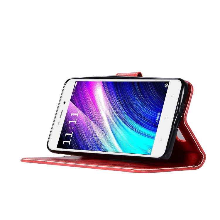 For Xiaomi Redmi 4A Retro Copper Button Crazy Horse Horizontal Flip PU Leather Case with Holder & Card Slots & Wallet & Lanyard