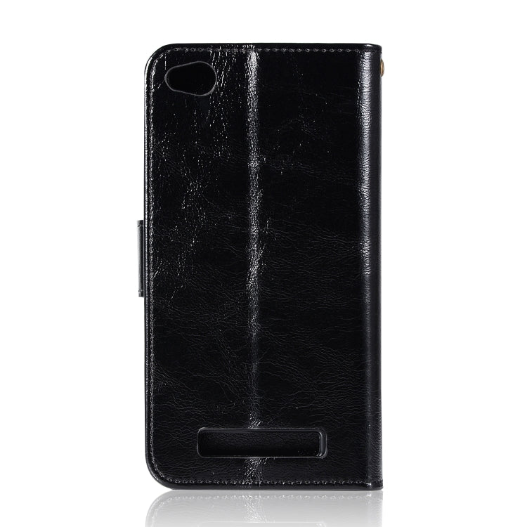 For Xiaomi Redmi 4A Retro Copper Button Crazy Horse Horizontal Flip PU Leather Case with Holder & Card Slots & Wallet & Lanyard