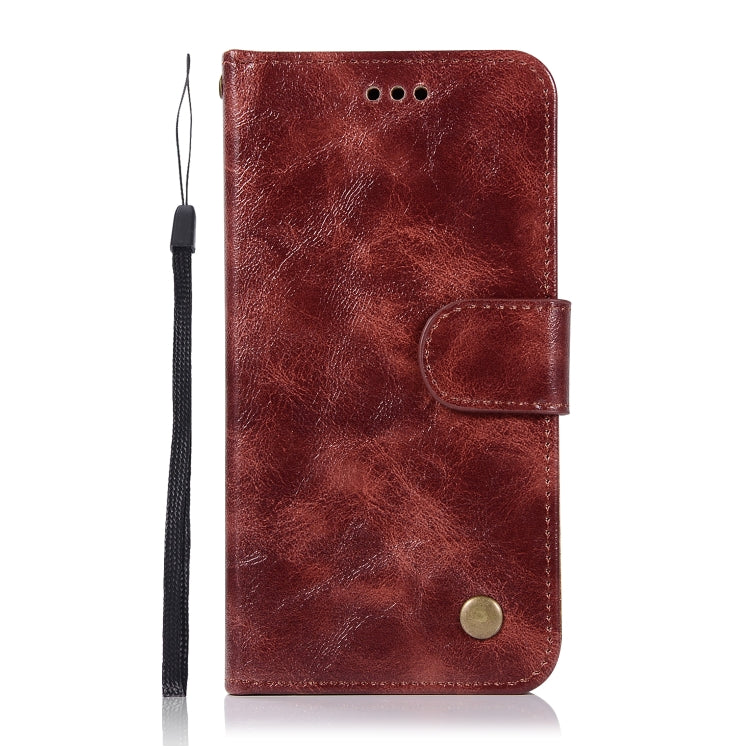 For Xiaomi Redmi 4X Retro Copper Button Crazy Horse Horizontal Flip PU Leather Case with Holder & Card Slots & Wallet & Lanyard