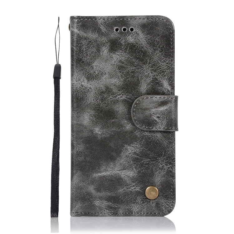 For Xiaomi Redmi 4X Retro Copper Button Crazy Horse Horizontal Flip PU Leather Case with Holder & Card Slots & Wallet & Lanyard