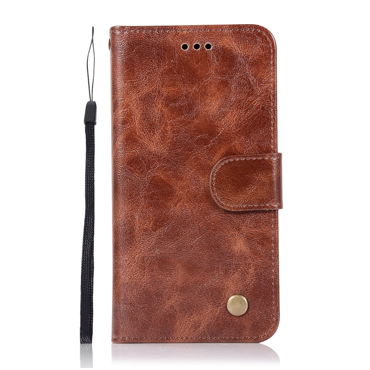 For Xiaomi Redmi 4X Retro Copper Button Crazy Horse Horizontal Flip PU Leather Case with Holder & Card Slots & Wallet & Lanyard