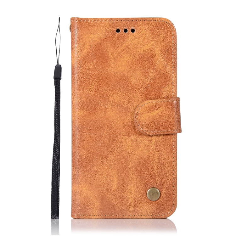 For Xiaomi Redmi 4X Retro Copper Button Crazy Horse Horizontal Flip PU Leather Case with Holder & Card Slots & Wallet & Lanyard