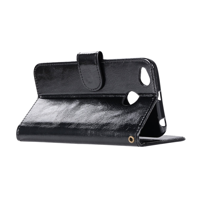 For Xiaomi Redmi 4X Retro Copper Button Crazy Horse Horizontal Flip PU Leather Case with Holder & Card Slots & Wallet & Lanyard