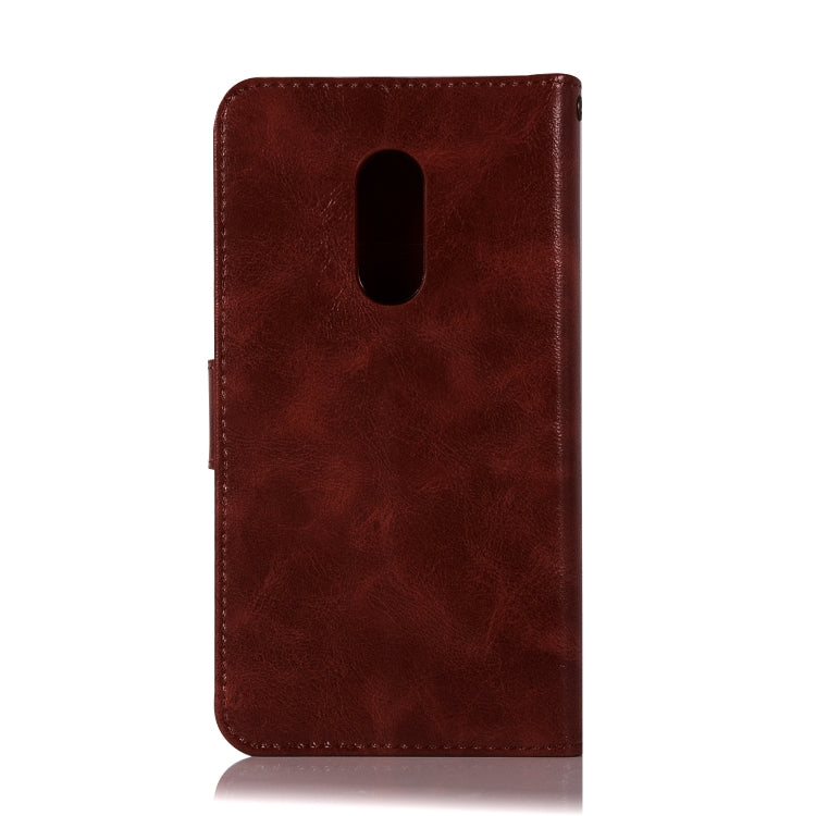For Xiaomi Redmi Note 4 Retro Copper Button Crazy Horse Horizontal Flip PU Leather Case with Holder & Card Slots & Wallet & Lanyard