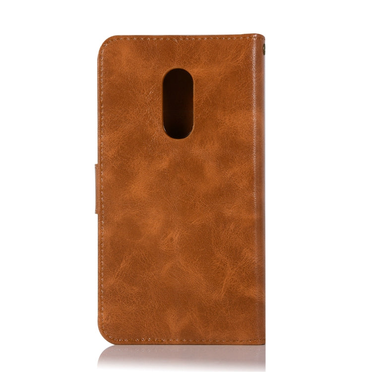 For Xiaomi Redmi Note 4 Retro Copper Button Crazy Horse Horizontal Flip PU Leather Case with Holder & Card Slots & Wallet & Lanyard