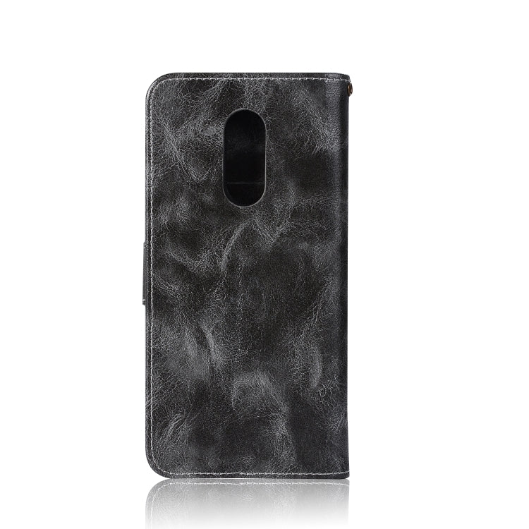 For Xiaomi Redmi 5 Retro Copper Button Crazy Horse Horizontal Flip PU Leather Case with Holder & Card Slots & Wallet & Lanyard