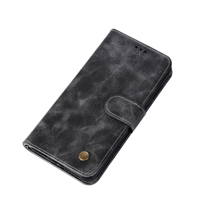 For Xiaomi Redmi 5 Retro Copper Button Crazy Horse Horizontal Flip PU Leather Case with Holder & Card Slots & Wallet & Lanyard