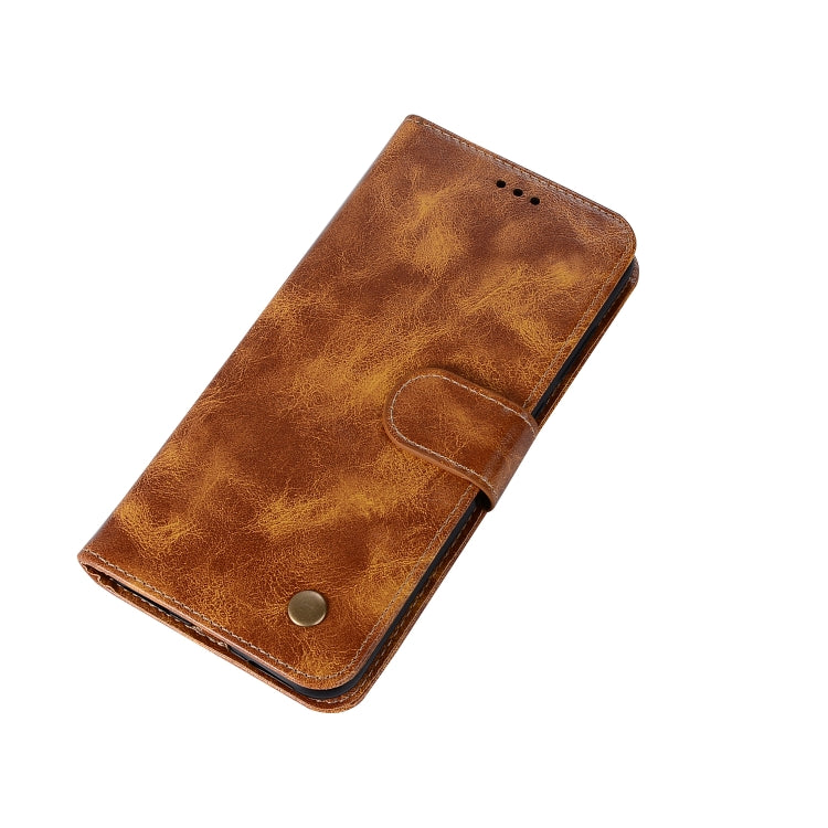 For Xiaomi Redmi 5 Retro Copper Button Crazy Horse Horizontal Flip PU Leather Case with Holder & Card Slots & Wallet & Lanyard
