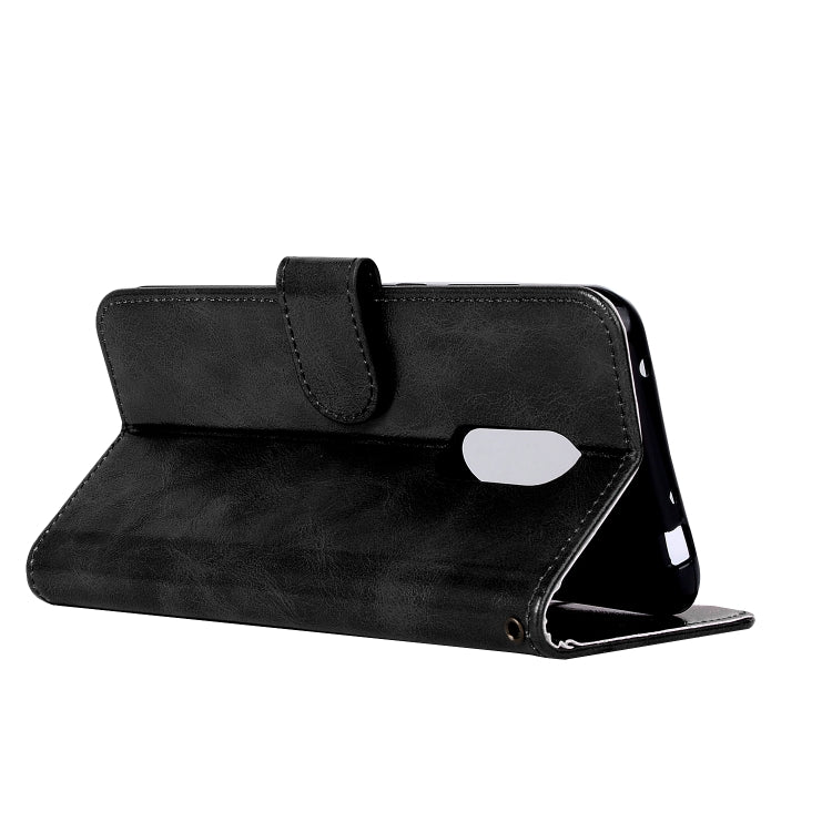 For Xiaomi Redmi 5 Retro Copper Button Crazy Horse Horizontal Flip PU Leather Case with Holder & Card Slots & Wallet & Lanyard