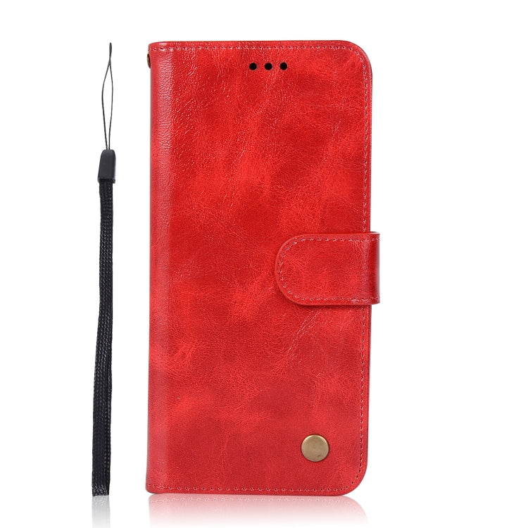 For Xiaomi Redmi 5 Plus Retro Copper Button Crazy Horse Horizontal Flip PU Leather Case with Holder & Card Slots & Wallet & Lanyard