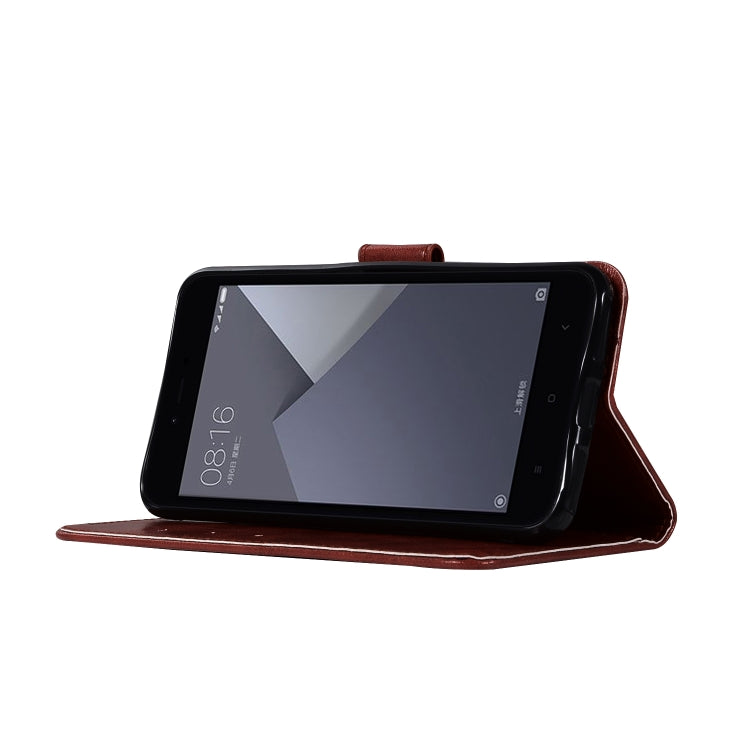 For Xiaomi Redmi Note 5A Retro Copper Button Crazy Horse Horizontal Flip PU Leather Case with Holder & Card Slots & Wallet & Lanyard