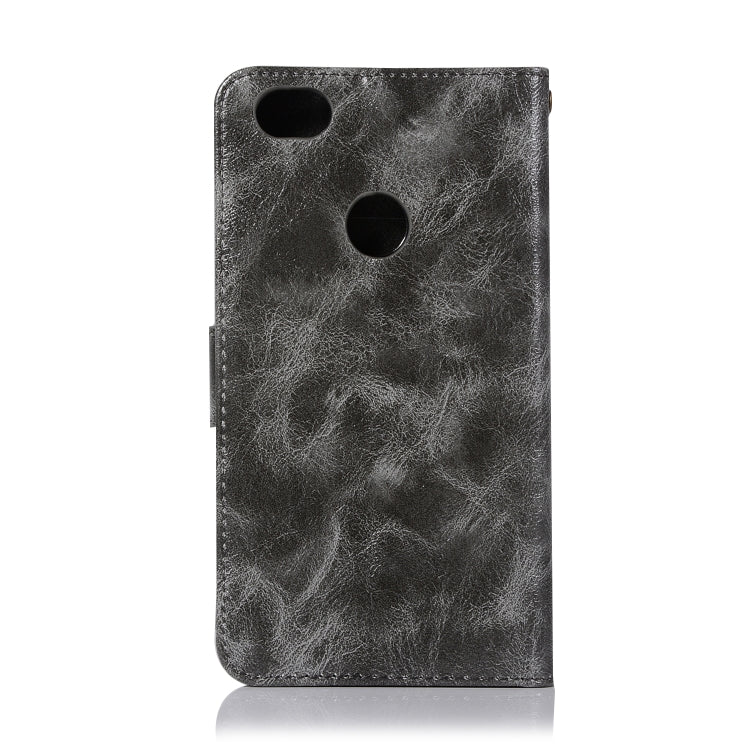 For Xiaomi Redmi Note 5A Retro Copper Button Crazy Horse Horizontal Flip PU Leather Case with Holder & Card Slots & Wallet & Lanyard