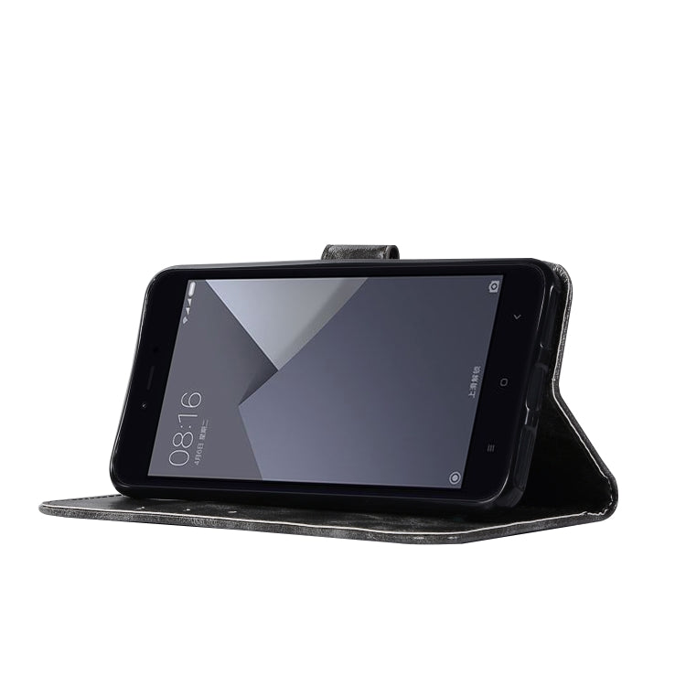 For Xiaomi Redmi Note 5A Retro Copper Button Crazy Horse Horizontal Flip PU Leather Case with Holder & Card Slots & Wallet & Lanyard