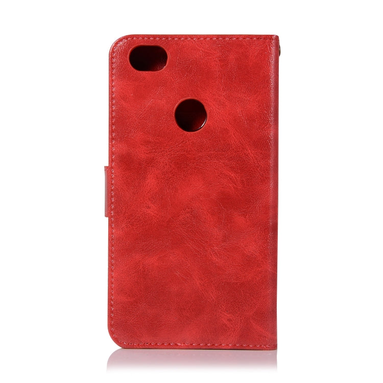 For Xiaomi Redmi Note 5A Retro Copper Button Crazy Horse Horizontal Flip PU Leather Case with Holder & Card Slots & Wallet & Lanyard