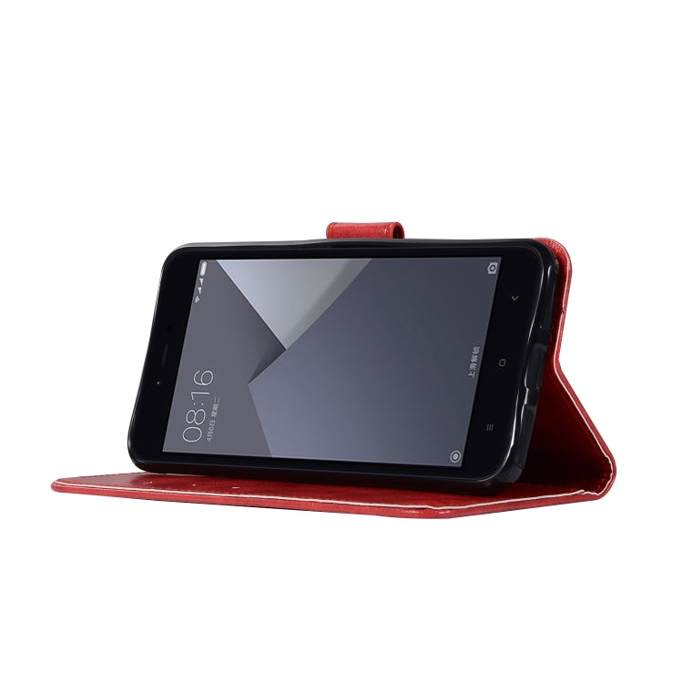 For Xiaomi Redmi Note 5A Retro Copper Button Crazy Horse Horizontal Flip PU Leather Case with Holder & Card Slots & Wallet & Lanyard