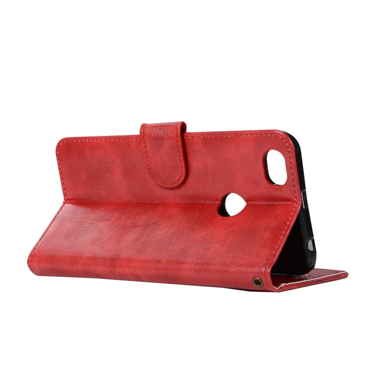 For Xiaomi Redmi Note 5A Retro Copper Button Crazy Horse Horizontal Flip PU Leather Case with Holder & Card Slots & Wallet & Lanyard