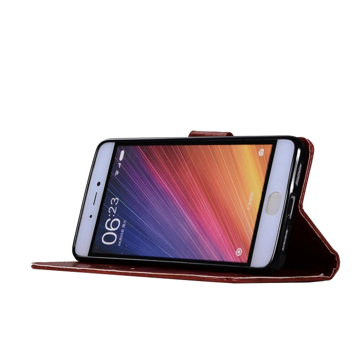 For Xiaomi Mi 5S Retro Copper Button Crazy Horse Horizontal Flip PU Leather Case with Holder & Card Slots & Wallet & Lanyard