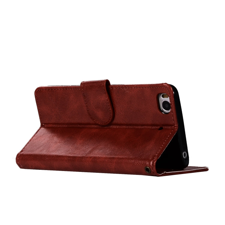 For Xiaomi Mi 5S Retro Copper Button Crazy Horse Horizontal Flip PU Leather Case with Holder & Card Slots & Wallet & Lanyard