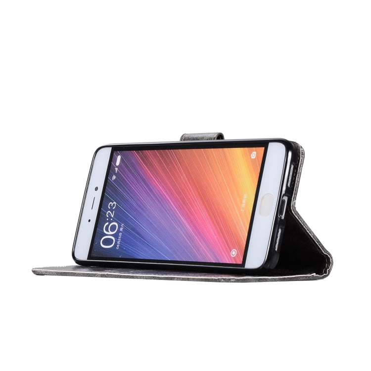 For Xiaomi Mi 5S Retro Copper Button Crazy Horse Horizontal Flip PU Leather Case with Holder & Card Slots & Wallet & Lanyard