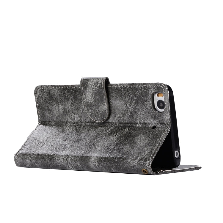 For Xiaomi Mi 5S Retro Copper Button Crazy Horse Horizontal Flip PU Leather Case with Holder & Card Slots & Wallet & Lanyard