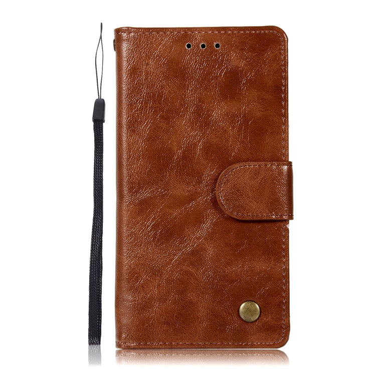 For Xiaomi Mi 5S Retro Copper Button Crazy Horse Horizontal Flip PU Leather Case with Holder & Card Slots & Wallet & Lanyard