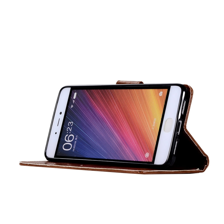 For Xiaomi Mi 5S Retro Copper Button Crazy Horse Horizontal Flip PU Leather Case with Holder & Card Slots & Wallet & Lanyard